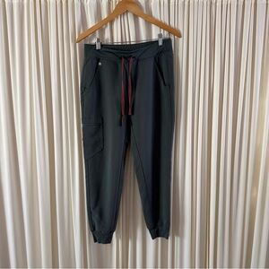 Figs Womens Zamora Jogger‎ Bonsai Green Scrub Pants Size Small Petite